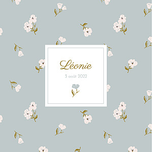 Faire-part de naissance bleu blossom (4 pages) bleu Faire-part de naissance bleu blossom (4 pages) bleu