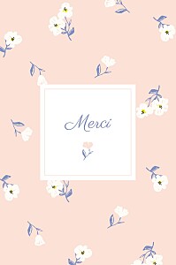 Carte de remerciement fille blossom rose Carte de remerciement fille blossom rose