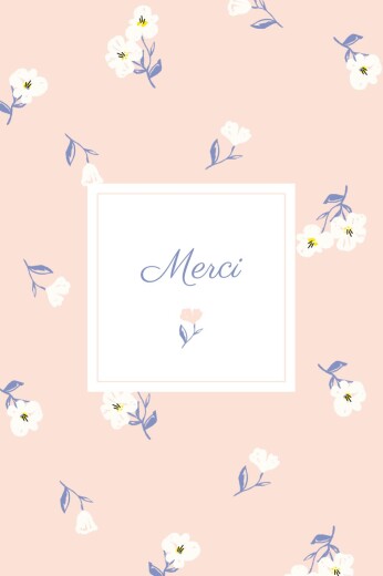 Carte de remerciement Blossom Rose - Recto Carte de remerciement Blossom Rose - Recto