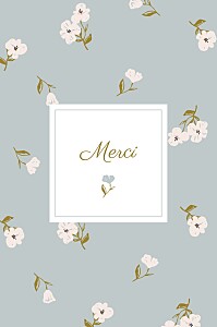 Carte de remerciement bleu blossom bleu Carte de remerciement bleu blossom bleu