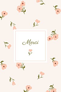 Carte de remerciement beige blossom beige Carte de remerciement beige blossom beige