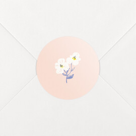 Stickers pour enveloppes naissance Blossom rose