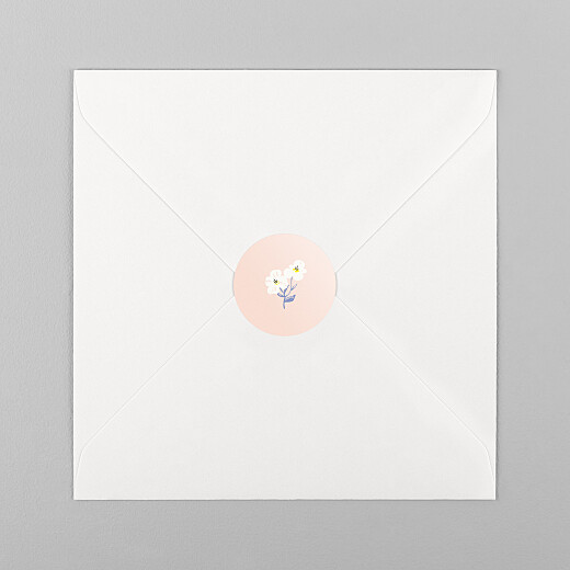 Stickers pour enveloppes naissance Blossom rose - Vue 1