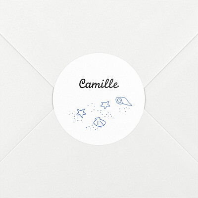 Stickers pour enveloppes naissance blanc première vague blanc Stickers pour enveloppes naissance blanc première vague blanc