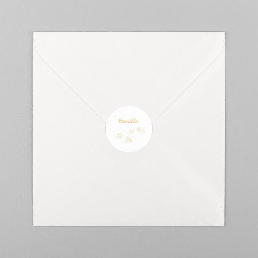 Stickers pour enveloppes naissance Première vague mangue - Vue 2 Stickers pour enveloppes naissance Première vague mangue - Vue 2
