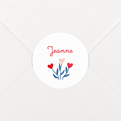 Stickers naissance flœurs rouge Stickers naissance flœurs rouge