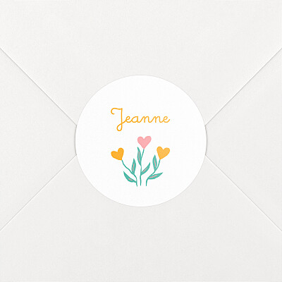 Stickers pour enveloppes naissance jaune flœurs jaune Stickers pour enveloppes naissance jaune flœurs jaune