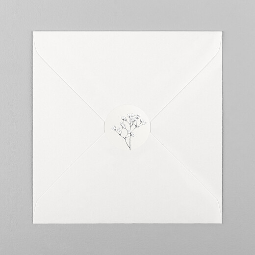 Stickers pour enveloppes mariage Joli brin beige - Vue 1