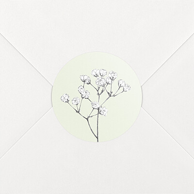 Stickers pour enveloppes mariage vert joli brin vert Stickers pour enveloppes mariage vert joli brin vert