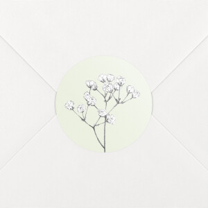 Stickers pour enveloppes mariage Joli brin vert