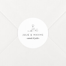 Stickers pour enveloppes mariage Joli brin blanc