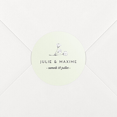 Stickers pour enveloppes mariage vert joli brin vert Stickers pour enveloppes mariage vert joli brin vert