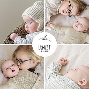 Faire-part de naissance jouets ton petit univers blanc Faire-part de naissance jouets ton petit univers blanc