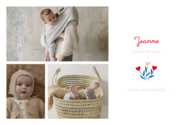 Faire-part de naissance Flœurs (paysage) rouge