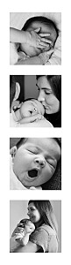 Faire-part de naissance Envolée d'eucalyptus (marque-page) bis beige Faire-part de naissance Envolée d'eucalyptus (marque-page) bis beige