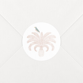 Stickers pour enveloppes naissance Oiseaux de paradis rose