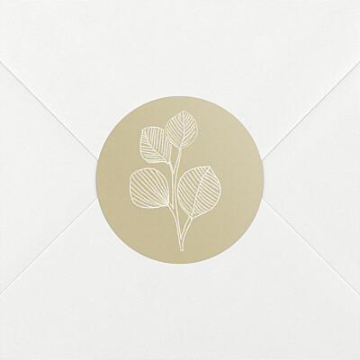 Stickers pour enveloppes naissance fille envolée d'eucalyptus beige Stickers pour enveloppes naissance fille envolée d'eucalyptus beige