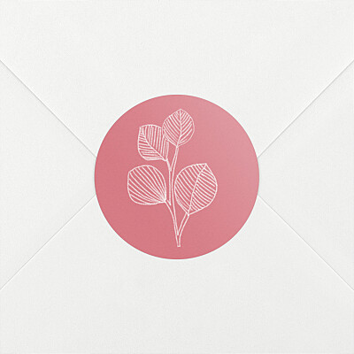 Stickers pour enveloppes naissance rose envolée d'eucalyptus rose Stickers pour enveloppes naissance rose envolée d'eucalyptus rose