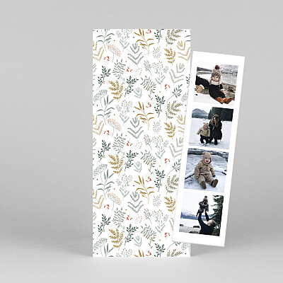 Carte de voeux nature liberty feuillage (marque-page) ocre Carte de voeux nature liberty feuillage (marque-page) ocre