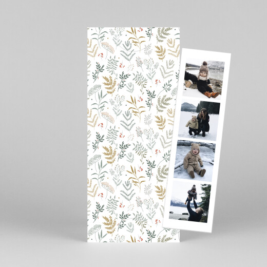 Carte de voeux Liberty Feuillage (marque-page) ocre - Vue 1 Carte de voeux Liberty Feuillage (marque-page) ocre - Vue 1