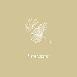 Carton d'invitation mariage beige envolée d'eucalyptus beige Carton d'invitation mariage beige envolée d'eucalyptus beige