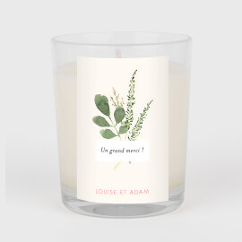 Étiquette autocollante mariage Fleurs aquarelle crème