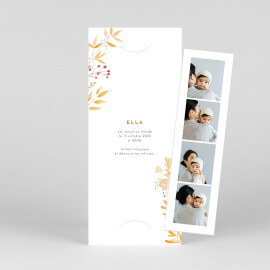 Faire-part de naissance Quatre saisons (marque-page) automne