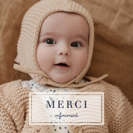 Carte de remerciement Petite étiquette blanc