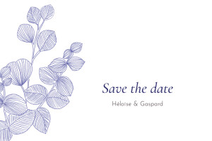 Save the Date Envolée d'eucalyptus bleu Save the Date Envolée d'eucalyptus bleu