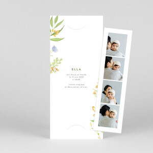 Faire-part de naissance Quatre saisons (marque-page) printemps Faire-part de naissance Quatre saisons (marque-page) printemps