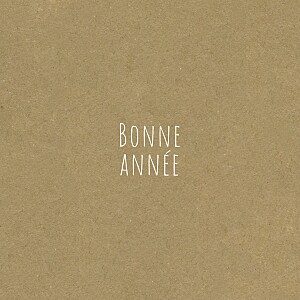 Carte de voeux blanc ronde des prés (dorure) kraft Carte de voeux blanc ronde des prés (dorure) kraft