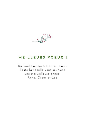 Carte de voeux Saison des vœux (4 pages) vert - Page 3