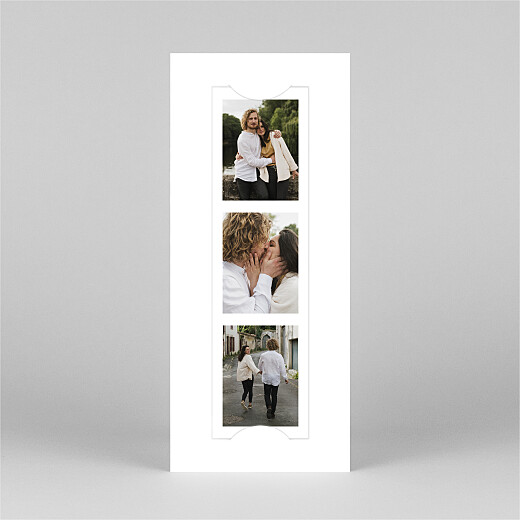 Carte de voeux Swing (photomaton) blanc - Vue 2 Carte de voeux Swing (photomaton) blanc - Vue 2