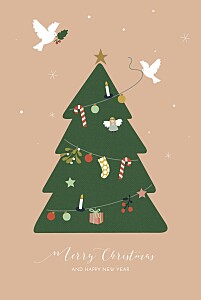 Carte de voeux Mon beau sapin rose Carte de voeux Mon beau sapin rose
