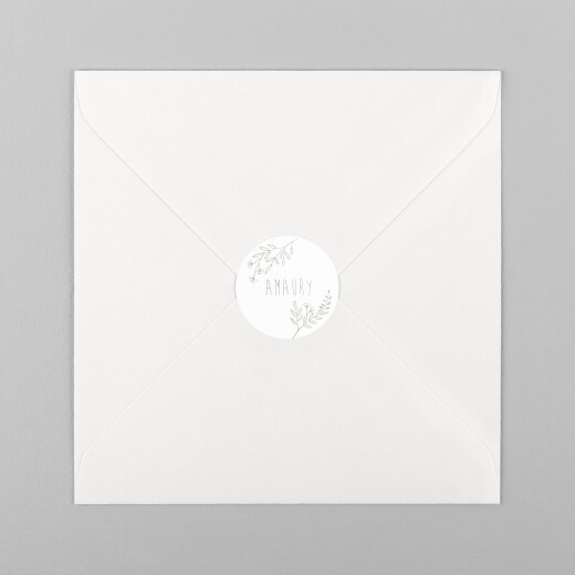 Stickers pour enveloppes naissance Ronde des prés vert d'eau - Vue 2