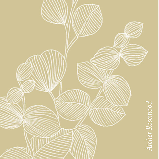 Etiquette perforée mariage Envolée d'Eucalyptus ocre - Verso Etiquette perforée mariage Envolée d'Eucalyptus ocre - Verso