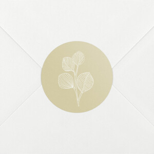 Stickers pour enveloppes mariage Envolée d'Eucalyptus ocre