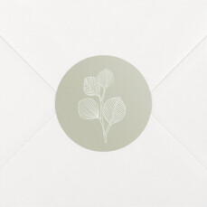 Stickers pour enveloppes mariage Envolée d'Eucalyptus vert