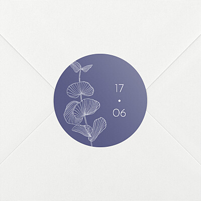 Stickers pour enveloppes mariage bleu envolée d'eucalyptus bleu Stickers pour enveloppes mariage bleu envolée d'eucalyptus bleu