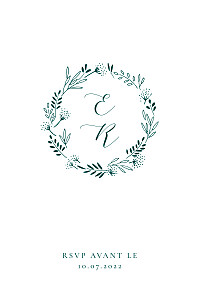Carton réponse mariage vert ronde des prés vert Carton réponse mariage vert ronde des prés vert
