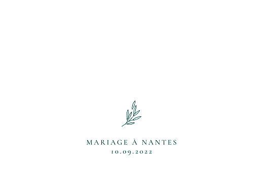 Carton d'invitation mariage Ronde des prés (paysage) vert - Verso Carton d'invitation mariage Ronde des prés (paysage) vert - Verso