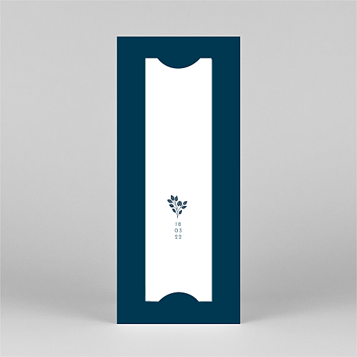 Faire-part de naissance Signature végétale (marque-page) bleu - Vue 3 Faire-part de naissance Signature végétale (marque-page) bleu - Vue 3