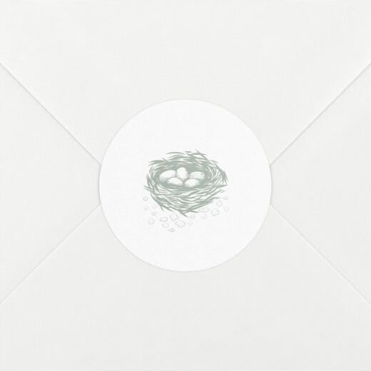 Stickers pour enveloppes naissance Histoire du soir vert - Vue 1 Stickers pour enveloppes naissance Histoire du soir vert - Vue 1