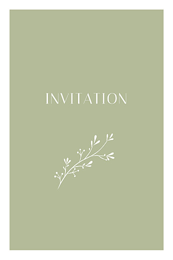 Carton d'invitation mariage Brins d'été lichen - Page 1