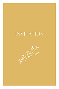 Carton d'invitation mariage orange brins d'été ocre Carton d'invitation mariage orange brins d'été ocre