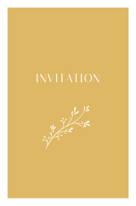 Carton d'invitation mariage Brins d'été ocre Carton d'invitation mariage Brins d'été ocre