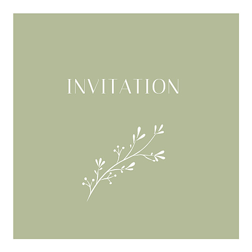 Carton d'invitation mariage Brins d'été lichen - Recto Carton d'invitation mariage Brins d'été lichen - Recto