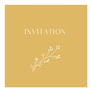 Carton d'invitation mariage jaune brins d'été ocre Carton d'invitation mariage jaune brins d'été ocre