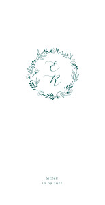 Menu de mariage Ronde des prés vert Menu de mariage Ronde des prés vert