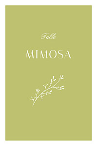 Marque-table mariage vert brins d'été bambou Marque-table mariage vert brins d'été bambou